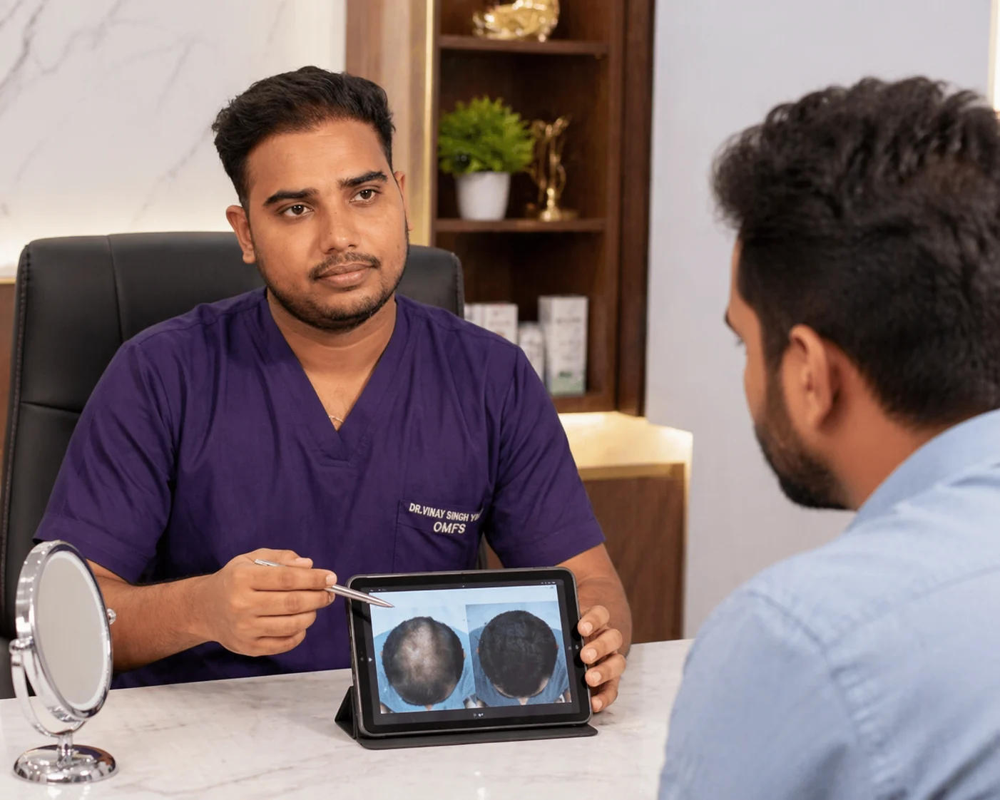 Doctor consulting patient